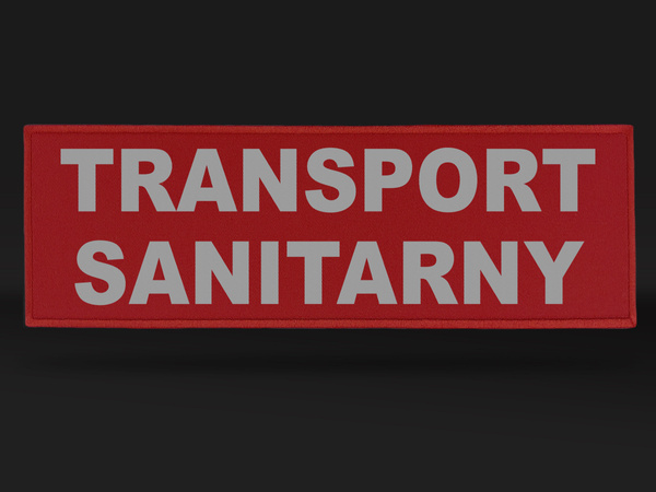 TRANSPORT SANITARNY naszywka odblaskowa