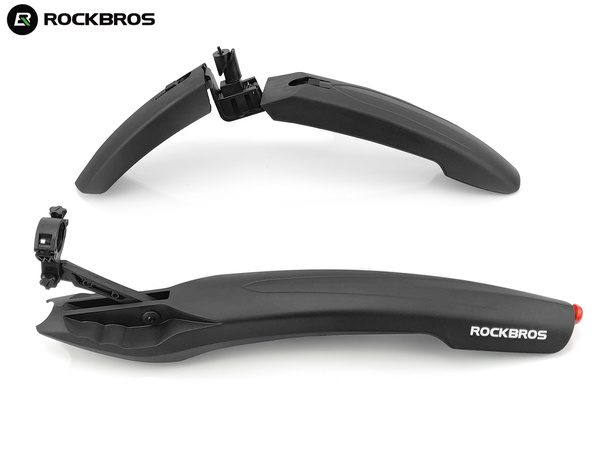 Komplet błotników rowerowych - ROCKBROS DNB8001BK ze światłem LED - 22" - 27,5"