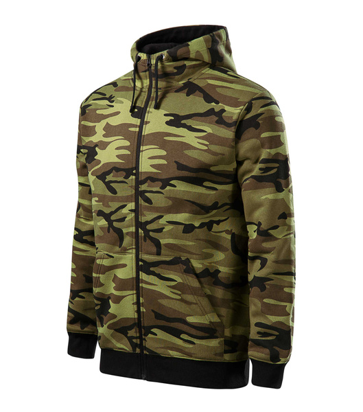 Myśliwska bluza z kapturem – zielona  camo