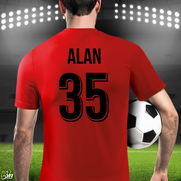 Sportowa koszulka termoaktywna T-shirt z TWOIM NAPISEM I NUMEREM