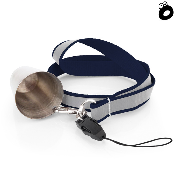 Zestaw imprezowy smycz odblaskowa GRANATOWA z kieliszkiem metalowym