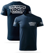 Granatowa męska koszulka T-shirt z własnym nadrukiem 