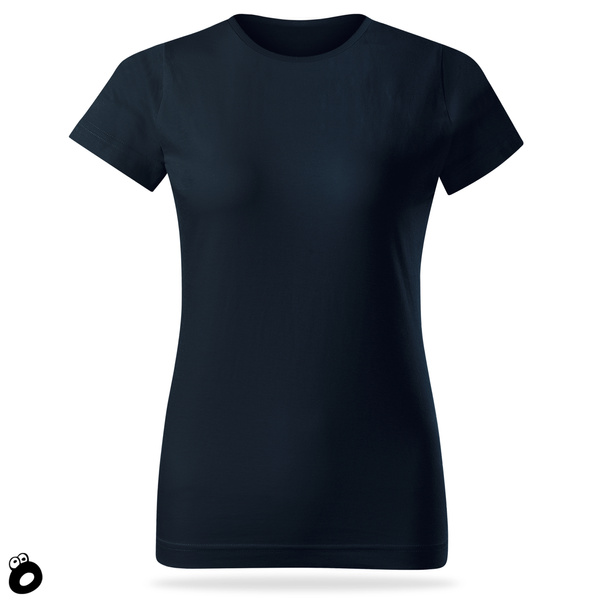 Zestaw 3 sztuk damskich koszulek bawełnianych T-shirt - kolor granatowy