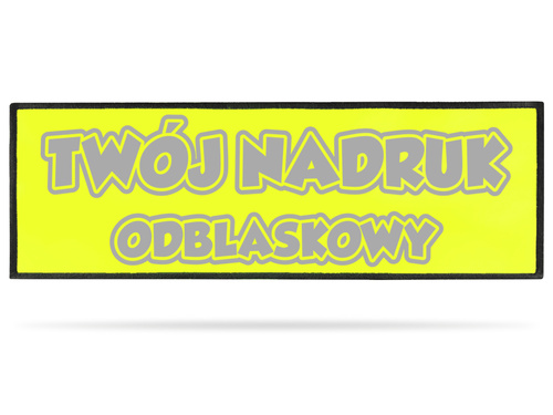 Naszywka odblaskowa z własnym napisem lub logo