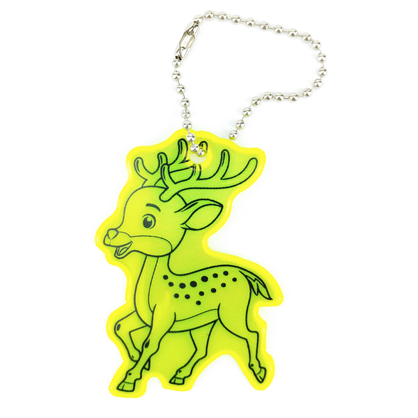 Zawieszka odblaskowa na łańcuszku - JELONEK