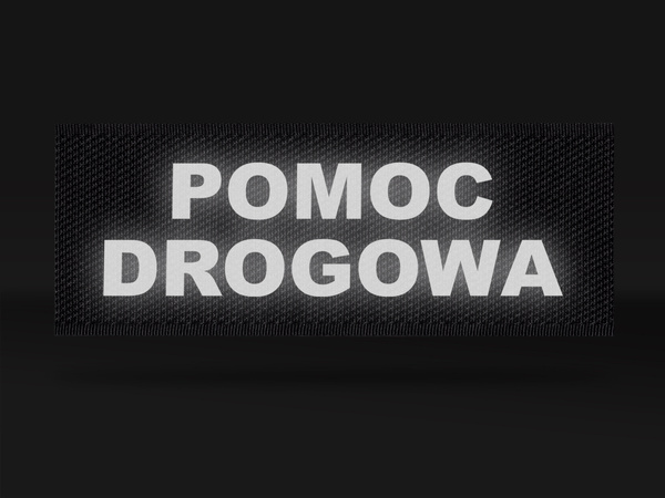 POMOC DROGOWA emblemat odblaskowy