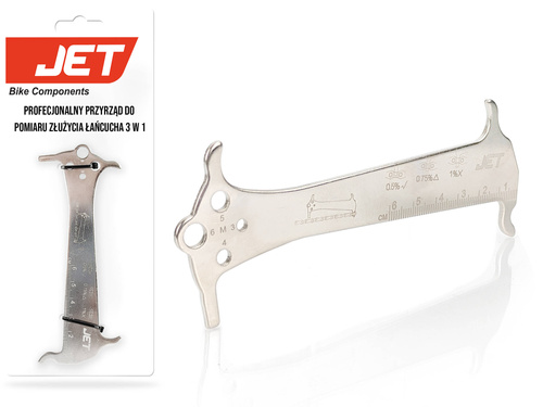 Przymiar łańcucha miernik zużycia - rozciągnięcia łańcucha roweru JET