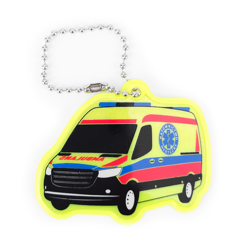 Zawieszka odblaskowa na łańcuszku - POGOTOWIE