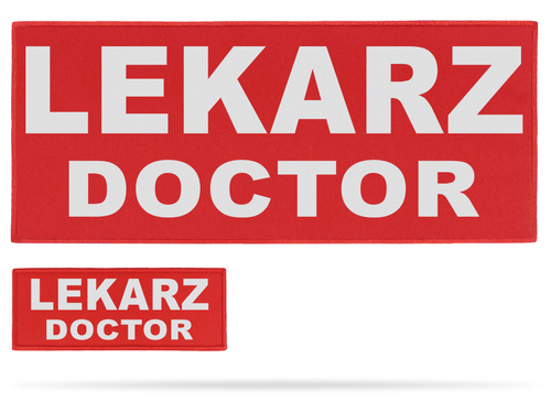 LEKARZ DOCTOR zestaw naszywek odblaskowych