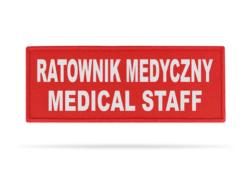 RATOWNIK MEDYCZNY MEDICAL STAFF naszywka odblaskowa
