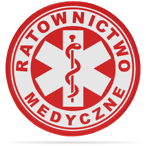 RATOWNICTWO MEDYCZNE naszywka odblaskowa + eskulap
