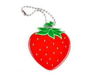 Zawieszka odblaskowa na łańcuszku - TRUSKAWKA