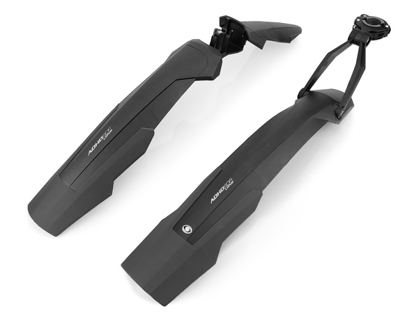 Komplet błotników rowerowych - SIMPLA ADHD LONG 27,5" - 29" czarno-czarne