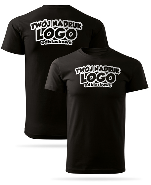 Czarna męska koszulka T-shirt z własnym nadrukiem