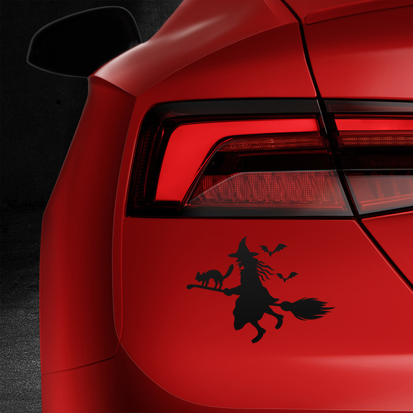 WIEDŹMA odblaskowa naklejka - czarna