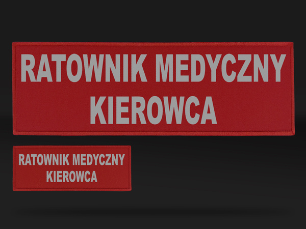 RATOWNIK MEDYCZNY KIEROWCA zestaw naszywek odblaskowych