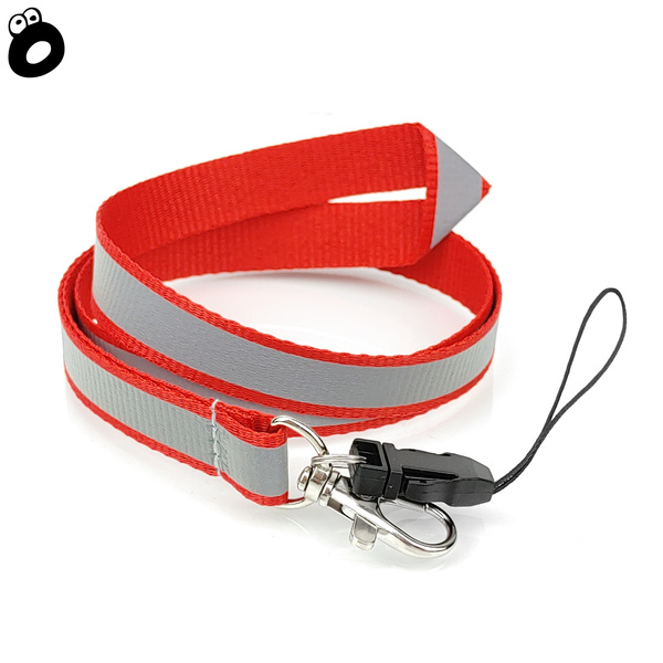 Zestaw imprezowy smycz odblaskowa CZERWONA z kieliszkiem szklanym