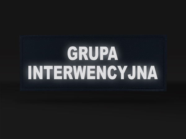 GRUPA INTERWENCYJNA naszywka odblaskowa 