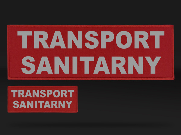 TRANSPORT SANITARNY zestaw naszywek odblaskowych