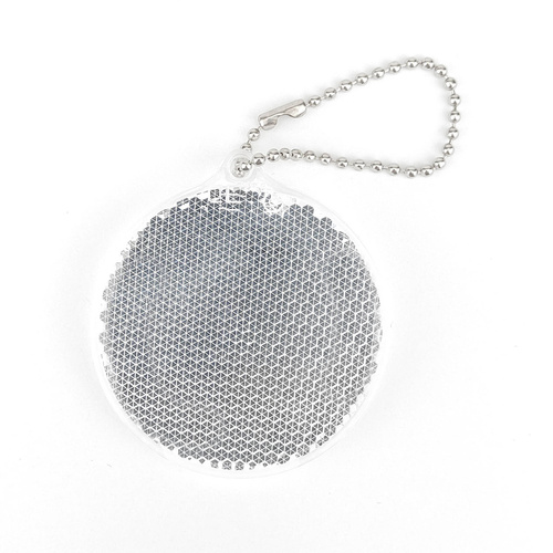 Zawieszka odblaskowa twarda – kółko białe