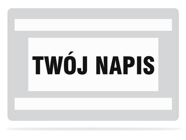 TWÓJ NAPIS umieszczony na opasce SZYBKIEGO ROZPOZNANIA