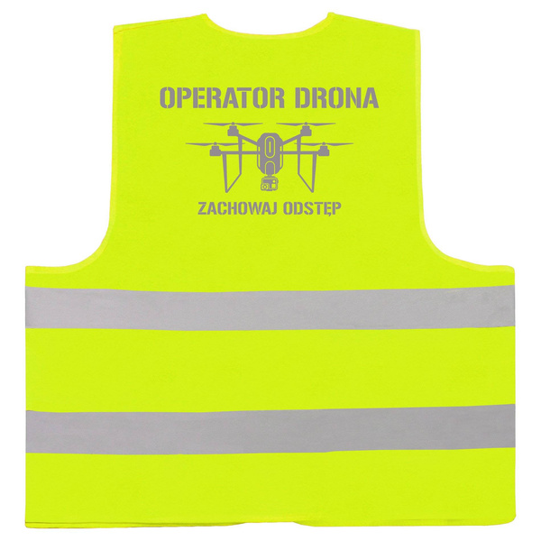 Operator drona 3 kamizelka odblaskowa żółta neonowa