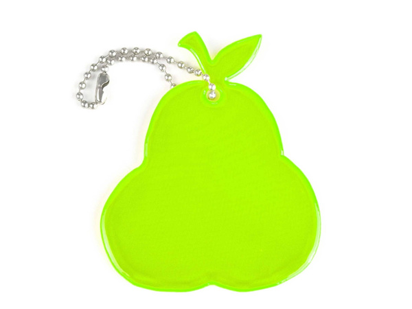 Zawieszka odblaskowa na łańcuszku - GRUSZKA