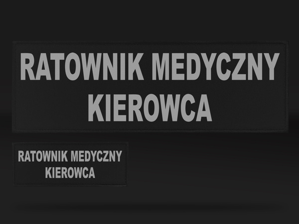 RATOWNIK MEDYCZNY KIEROWCA zestaw naszywek odblaskowych
