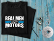 Czarna koszulka T-shirt nadruk REAL MEN DON'T NEED MOTORS