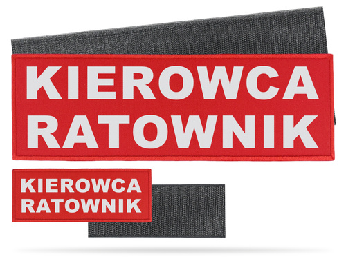 KIEROWCA RATOWNIK zestaw naszywek odblaskowych