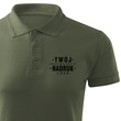 Bawełniana męska koszulka polo z własnym nadrukiem - kolor khaki