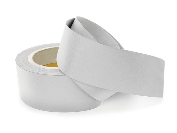 Odblaskowa taśma do wszycia srebrna 5 cm / 1 mb.