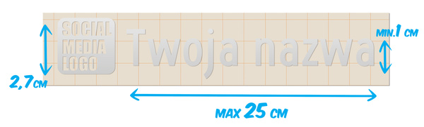 Naklejka z logiem FACEBOOK i Twoją nazwą social mediów