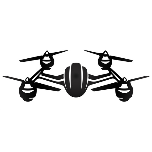 DRON 2 odblaskowa naklejka na auto czarna