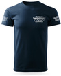 Granatowa męska koszulka T-shirt z własnym nadrukiem 
