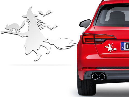 WIEDŹMA odblaskowa naklejka - srebrna