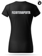Koszulka damska T-shirt, kolor czarny nadruk odblaskowy FIZJOTERAPEUTA