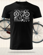 Czarna koszulka T-shirt nadruk ROWER