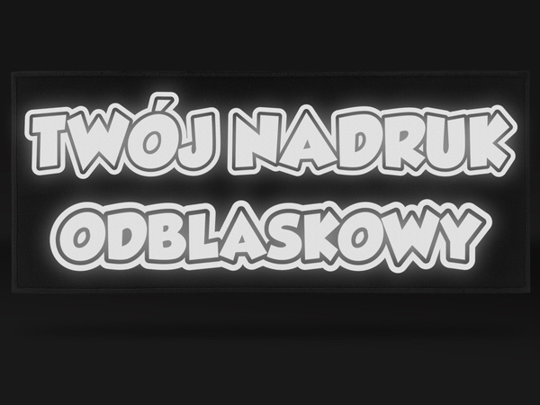 Naszywka odblaskowa z własnym napisem lub logo