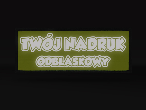 Naszywka odblaskowa z własnym napisem lub logo
