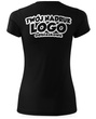 Czarna damska koszulka termoaktywna z własnym nadrukiem