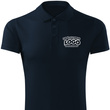 Termoaktywna męska koszulka polo z własnym nadruku - kolor granatowy