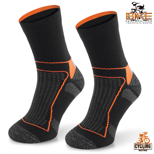Zestaw technicznych skarpetek rowerowych BIK1 - czarne / 2 PAK