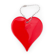 Zawieszka odblaskowa na łańcuszku - SERCE CZERWONE