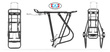 Bagażnik rowerowy tylny 24" - 29" - KAIWEI KW-622-02 - czarny