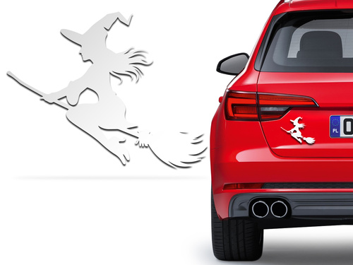 CZAROWNICA odblaskowa naklejka - srebrna