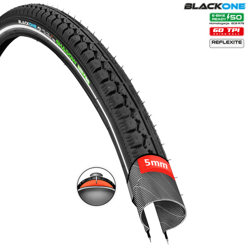 Opona rowerowa BLACKONE Shadow 28x1,75 / 47-622 REFLEXITE - homologacja E-bike