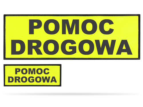 POMOC DROGOWA zestaw naszywek odblaskowych