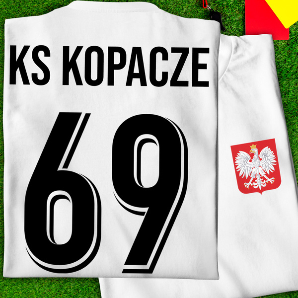 Bawełniana koszulka męska T-shirt z TWOIM NAPISEM I NUMEREM