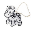 Zawieszka odblaskowa na łańcuszku - ZEBRA